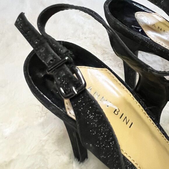 Gianni Bini Black Sparkly Embellished Formal Prom Heels Size 9 - Picture 7 of 14